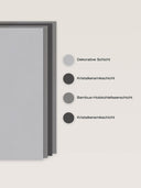 Wandpaneel in der Farbe Hellgrau, Aufbau