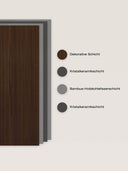 Wandpaneel in Holzoptik, Walnuss, Aufbau