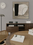 verwendet als Wandverkleidung in einem Esszimmer mit Regal & Tisch