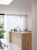 Wandpaneel in Lederoptik, Hellbraun, befestig als Kücheninsel-Verkleidung