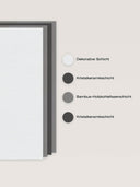 Wandpaneel in Lederoptik, Weiss, Aufbau