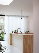 Wandpaneel in Lederoptik, Weiss, befestig als Kücheninsel-Verkleidung