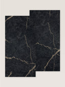 Wandpaneel in Marmoroptik, Black Marquina Gold, zwei Paneele nebeneinander