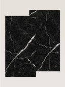 Wandpaneel in Marmoroptik, Calacatta Schwarz, zwei Paneele nebeneinander