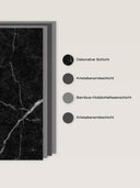 Wandpaneel in Marmoroptik, Calacatta Schwarz, Aufbau