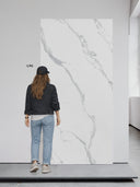 Wandpaneel Marmoroptik Calacatta Weiß – 122 x 244 cm