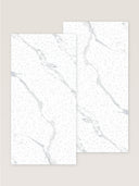 Wandpaneel in Marmoroptik, Calacatta Weiss, zwei Paneele nebeneinander