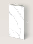 Wandpaneel in Marmoroptik, Calacatta Weiss, Maße