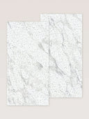 Wandpaneel in Marmoroptik, Carrara Weiss, zwei Paneele nebeneinander