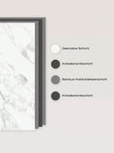 Wandpaneel in Marmoroptik, Carrara Weiss, Aufbau