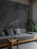 Wandpaneel in Marmoroptik, Saint Laurent, installiert an Wand im Wohnzimmer