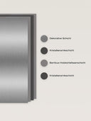 Wandpaneel in Metalloptik, Edelstahl, Aufbau