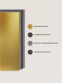 Wandpaneel in Metalloptik, Gold, Aufbau