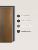 Wandpaneel in Metalloptik, Rosé, Aufbau