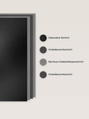 Wandpaneel in Metalloptik, Schwarz, Aufbau