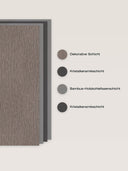 Wandpaneel in Stoffoptik, Boucle Braun, Aufbau