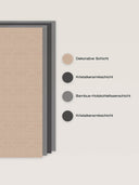 Wandpaneel in Stoffoptik, Farbe Hellbeige, Aufbau